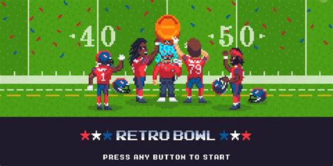 Retro Bowl Unblocked captures the essence of classic video gaming with its pixel art graphics and simple yet addictive gameplay. Developed by New Star Games, the game offers a refreshing break from the visual extravagance of modern sports simulations, harking back to the days when gameplay and fun were the primary focus.